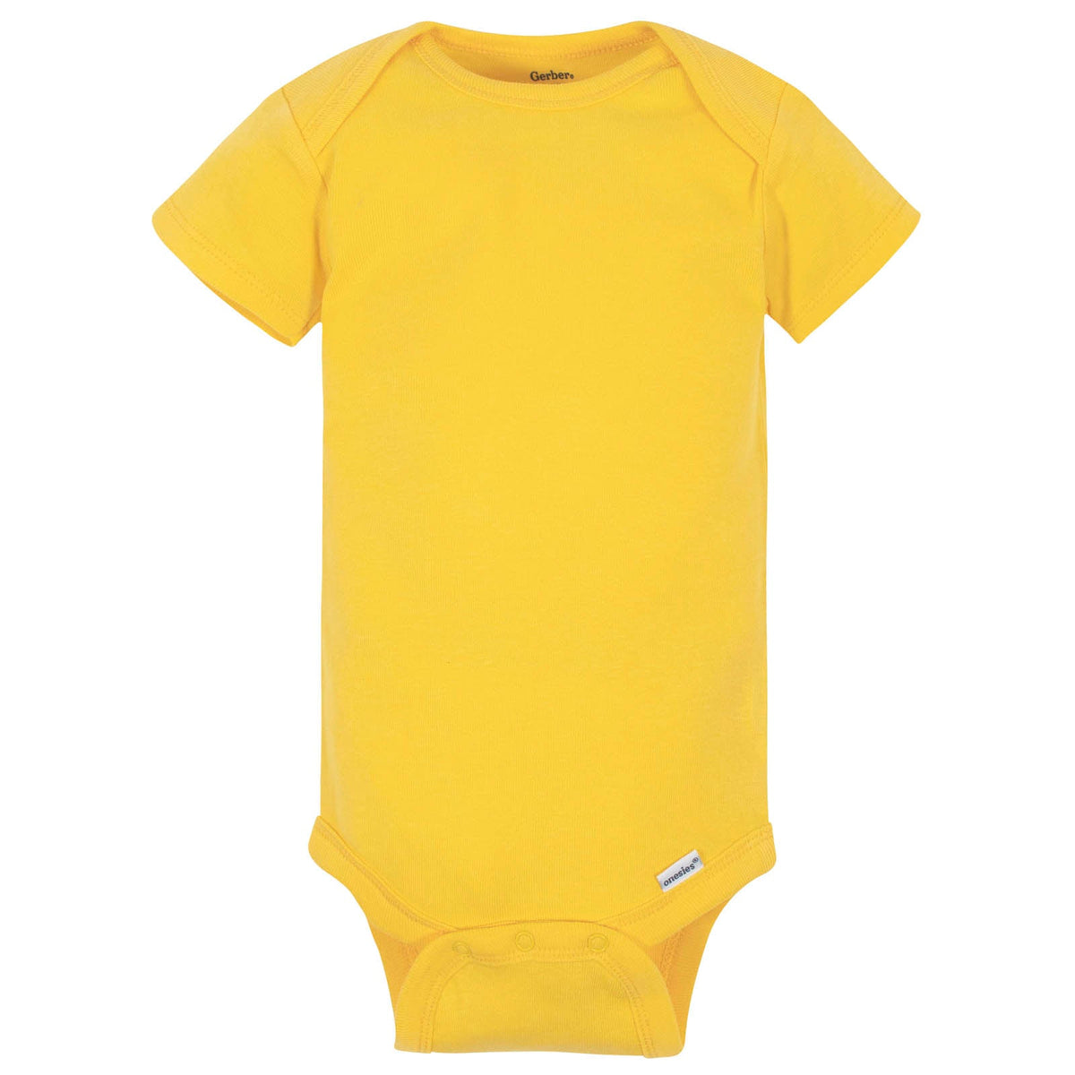 Short Sleeve Yellow Onesies Bodysuit