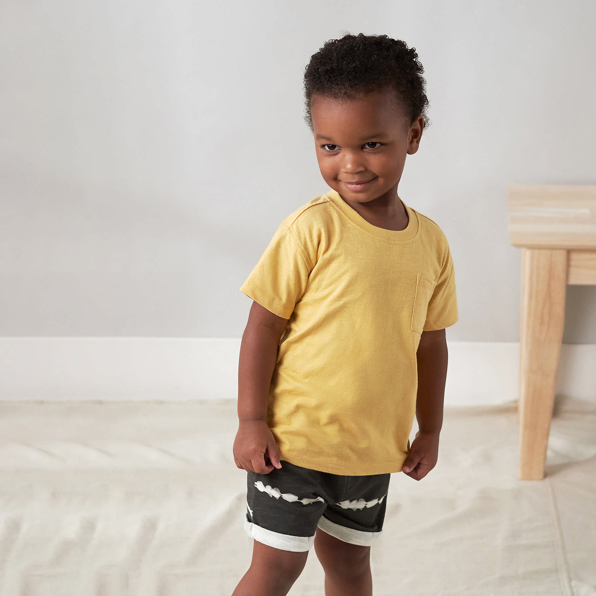 Modern Moments by Gerber 3-Pack Infant & Toddler Boys Tie Dye & Yellow Short Sleeve Tees, view 6