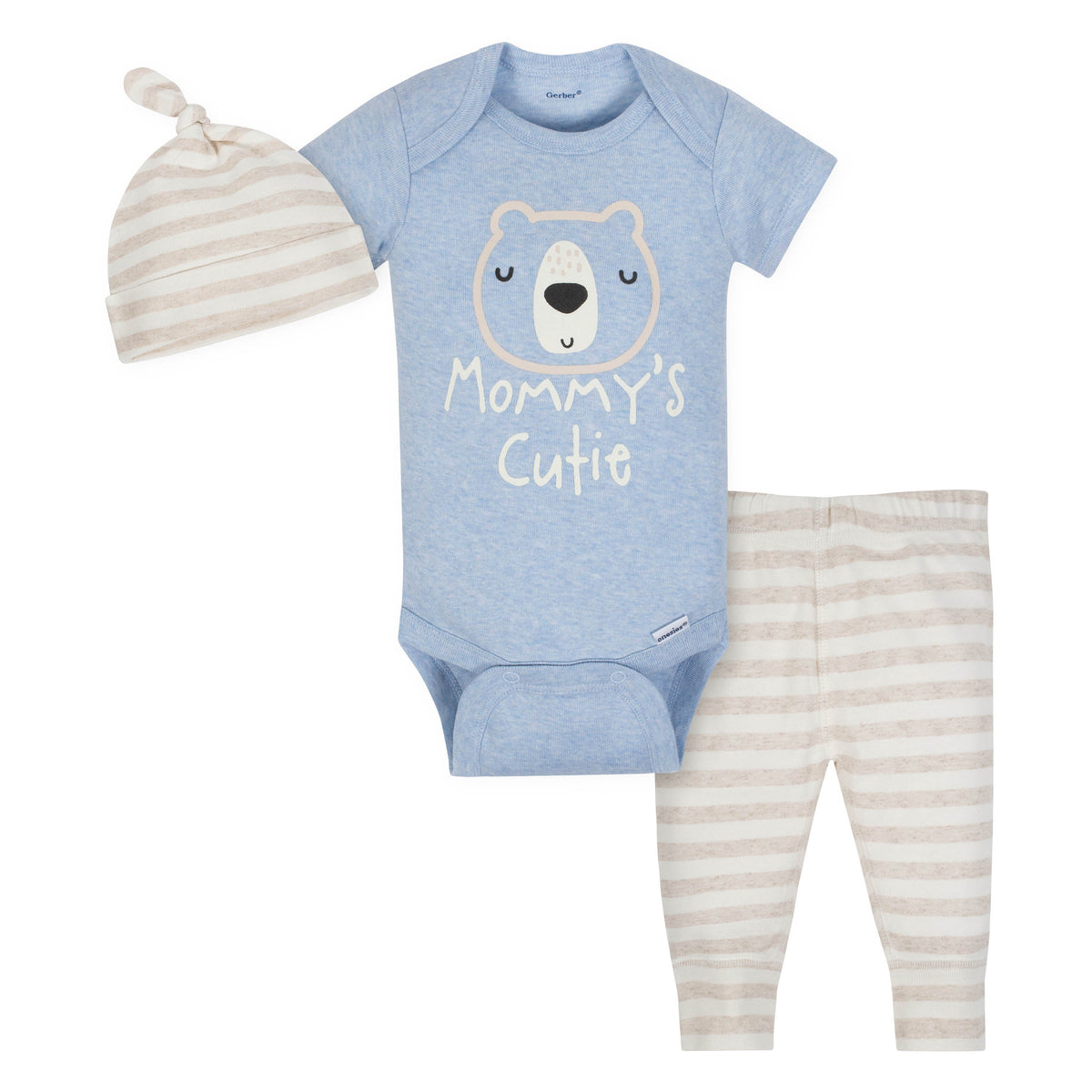 3-Piece Organic Baby Boys Bear Take Me Home Set