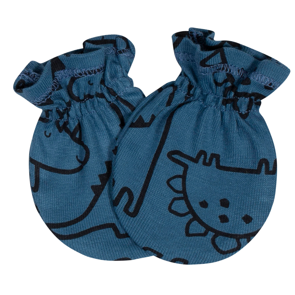 4-Pack Baby Boys Dinosaur No Scratch Mittens Set, view 2