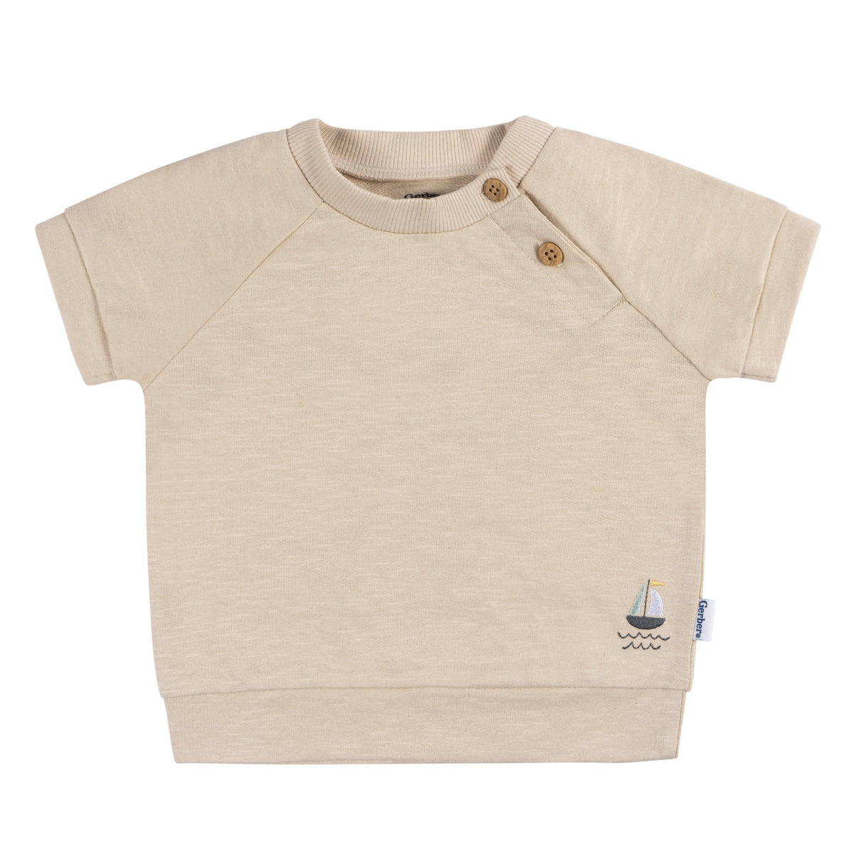 2-Piece Baby Boys Sailboats T-Shirt and Shorts, view 2