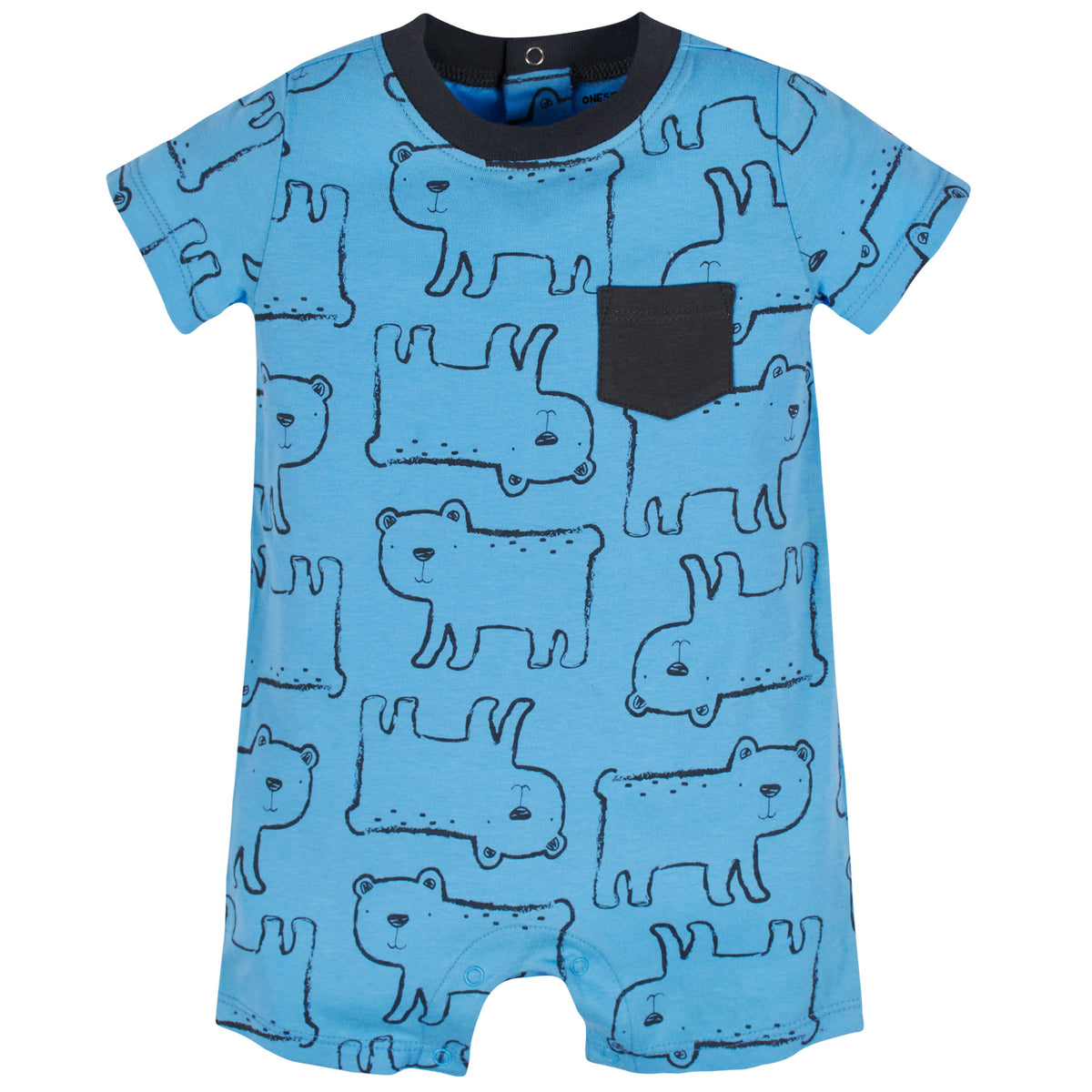 3-Pack Baby Boys Unbearably Cute Rompers, view 7