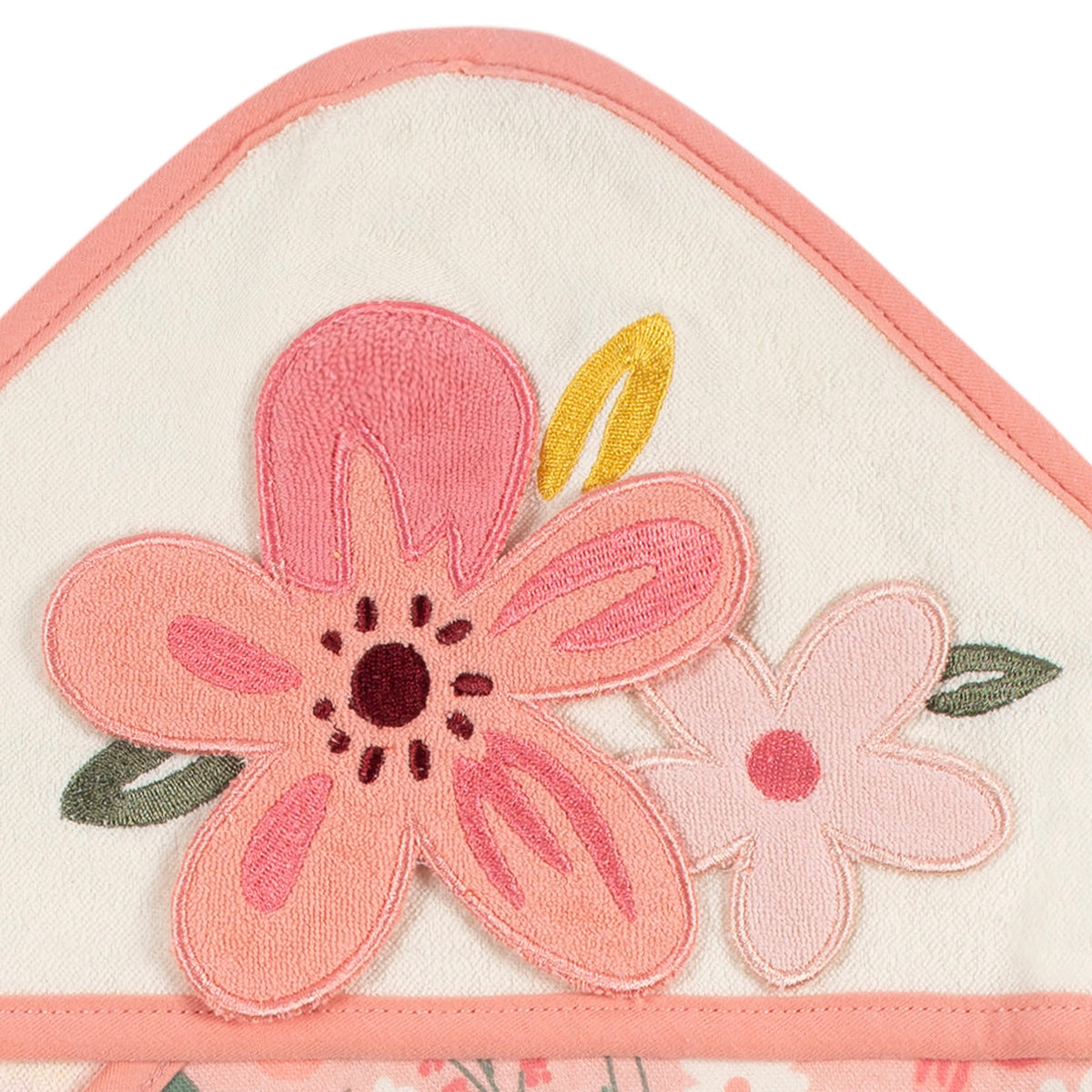 4-Pack Baby Girls Kitty Floral Hooded Towel and Washcloths, view 8