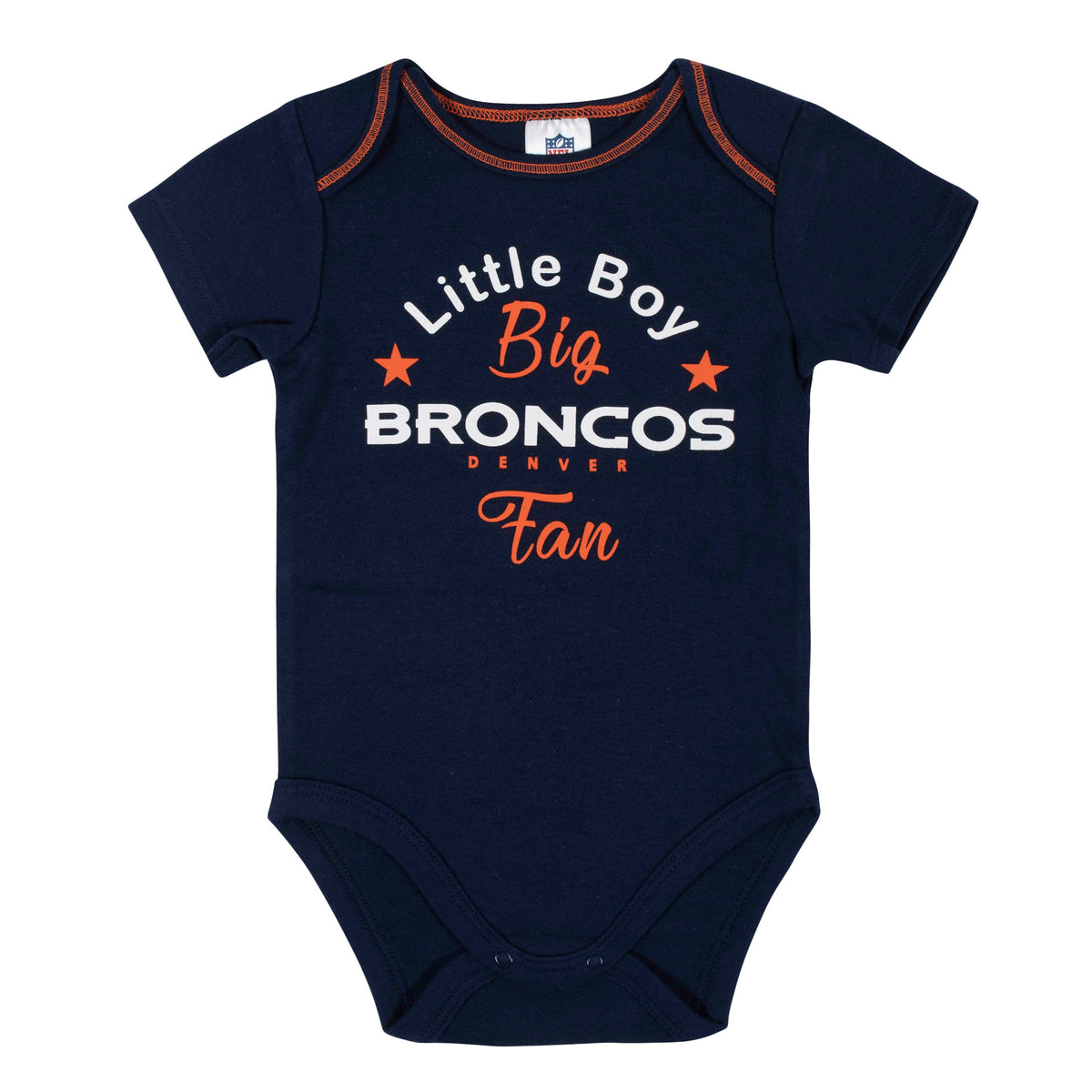 Baby Boys 3-Piece Denver Broncos Bodysuit, Gown, and Cap Set, view 2