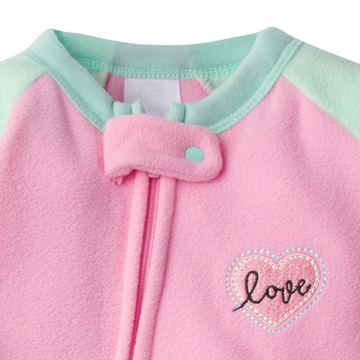 2-Pack Baby Girls Love Blanket Sleepers, view 2