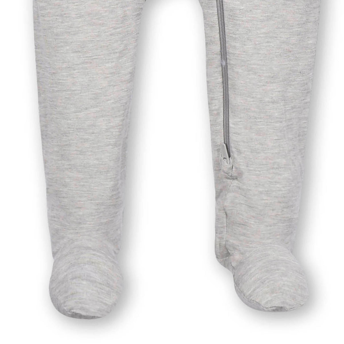 Baby & Toddler Glacier Gray Buttery Soft Viscose Made from Eucalyptus Snug Fit Footed Pajamas, view 6