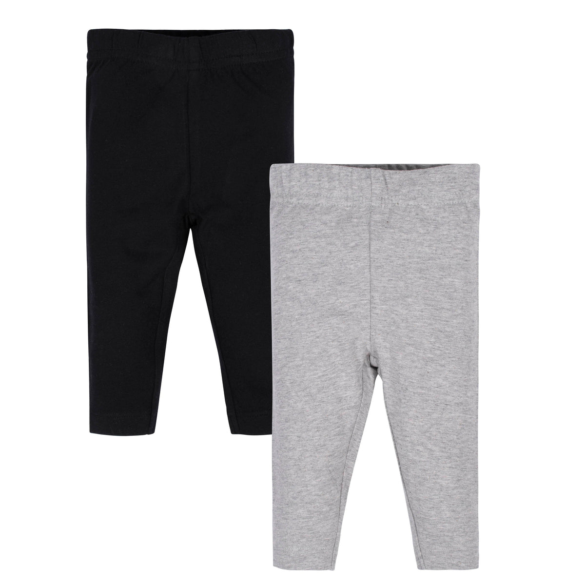 2-Pack Girls Black and Grey Leggings
