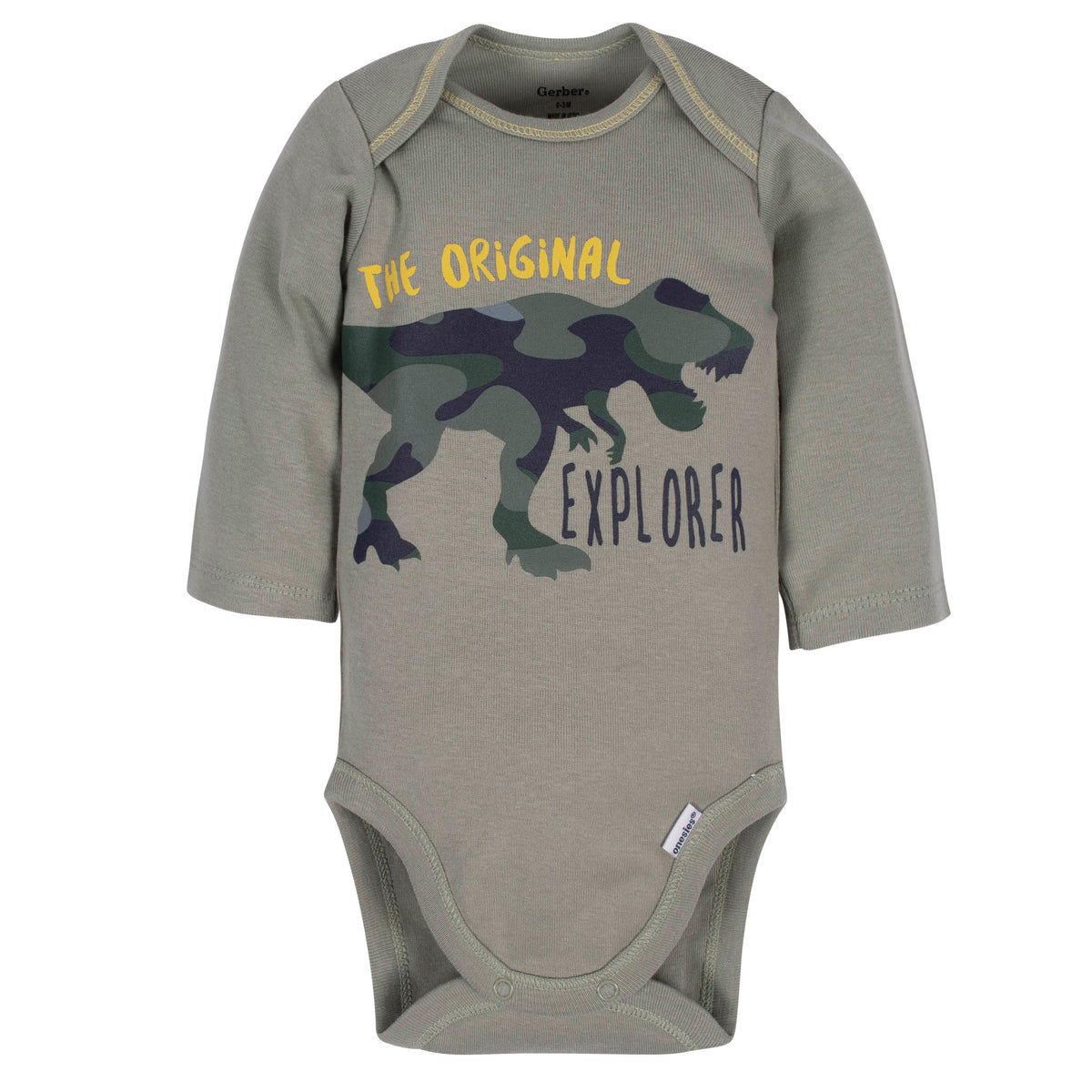 3-Piece Baby Boys Dinosaur Bodysuit, Pant, & Cap Set, view 2
