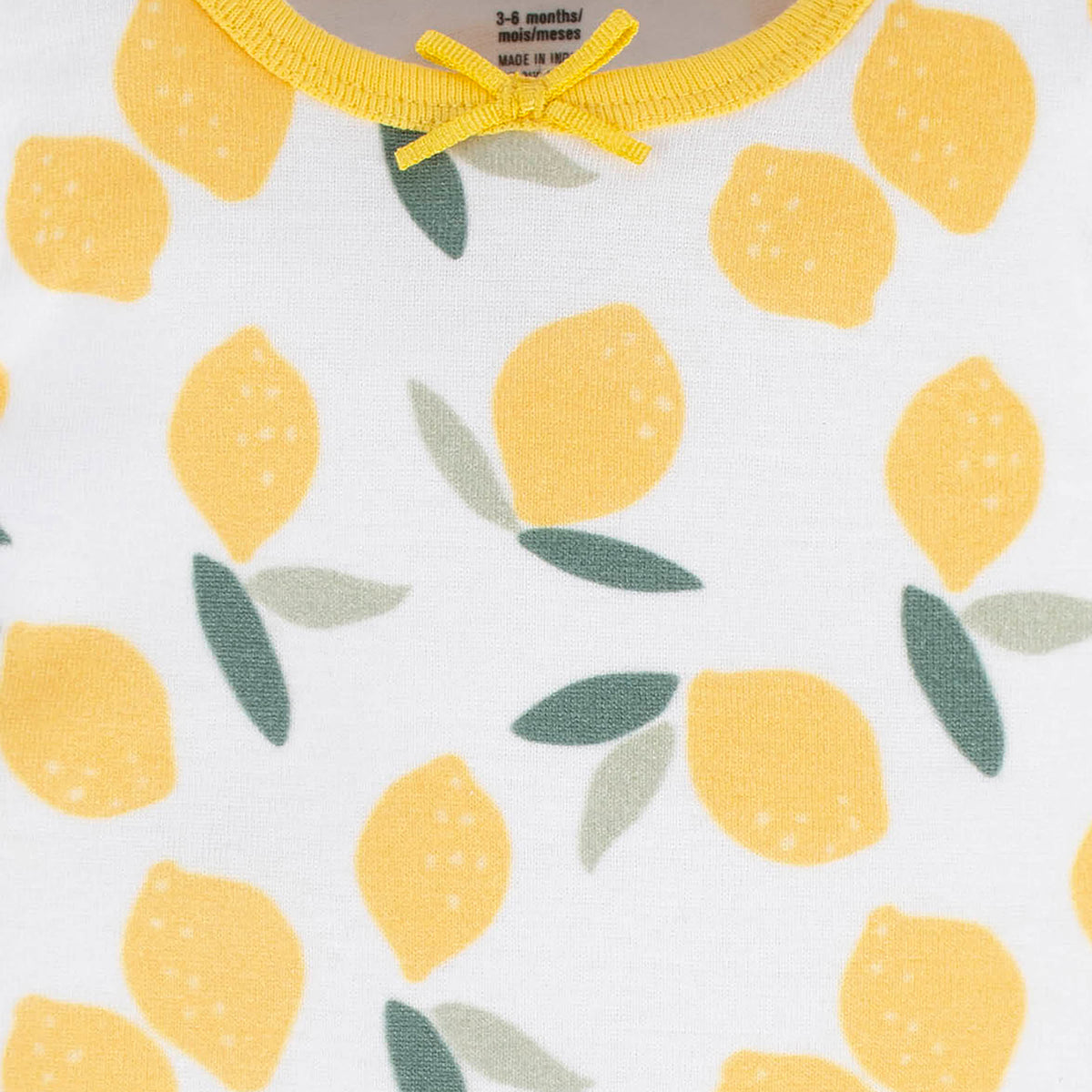 4-Pack Baby Girls Lemon Squeeze Tank Onesies Bodysuits, view 7