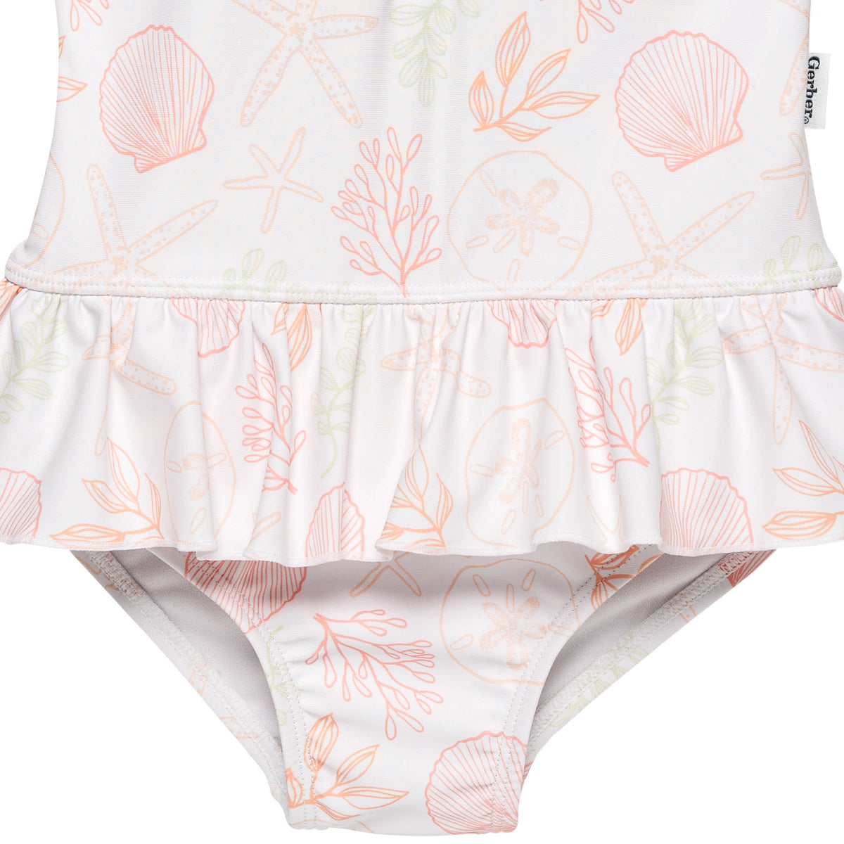 Toddler Girls Shells Rashguard, view 7