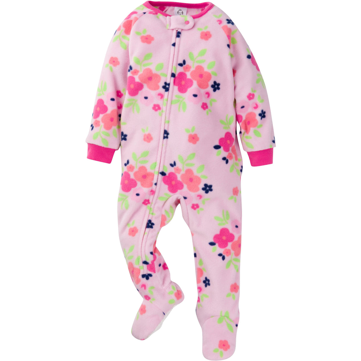 2-Pack Baby & Toddler Girls Floral Fleece Pajamas, view 2