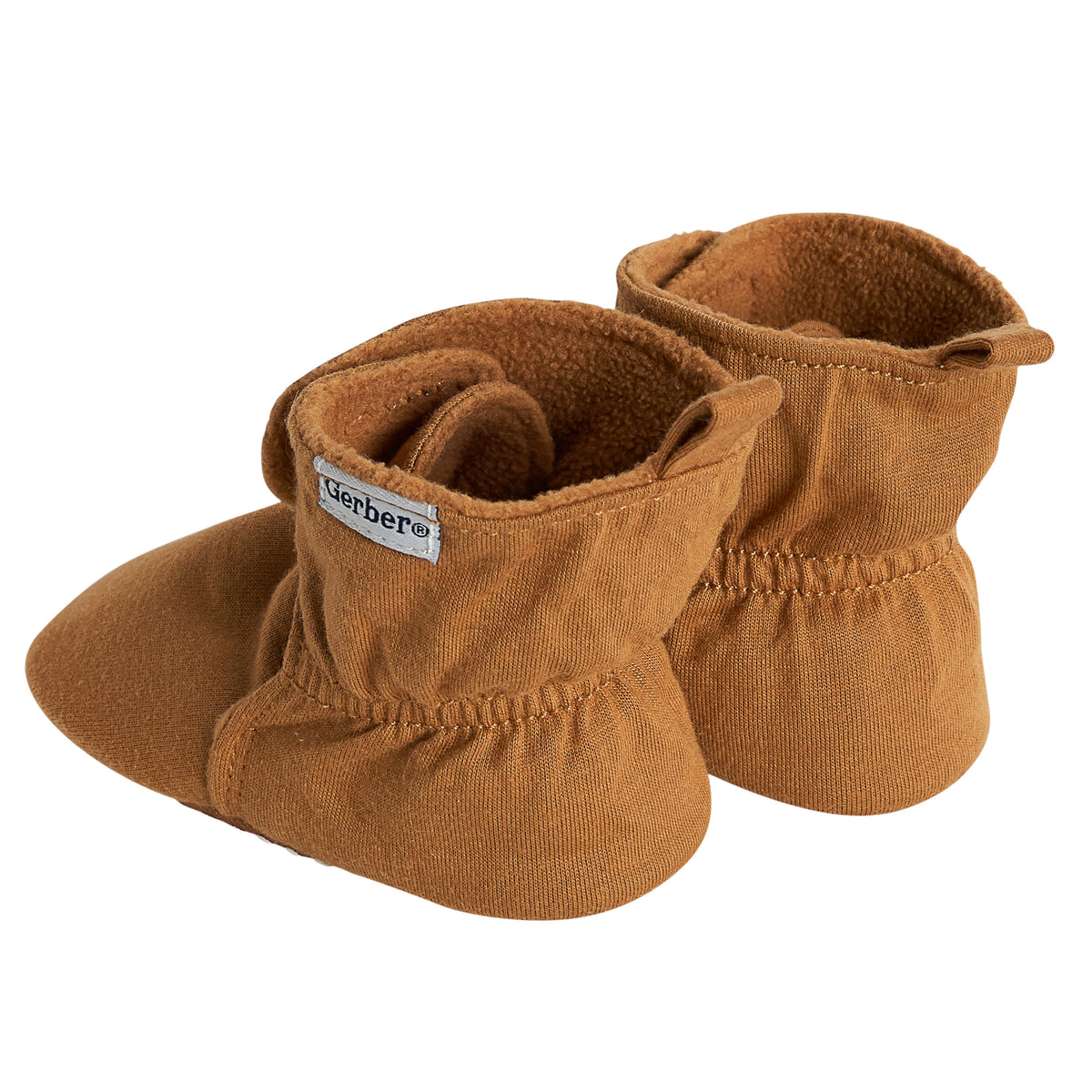 Baby Neutral Brown Soft Booties, view 5