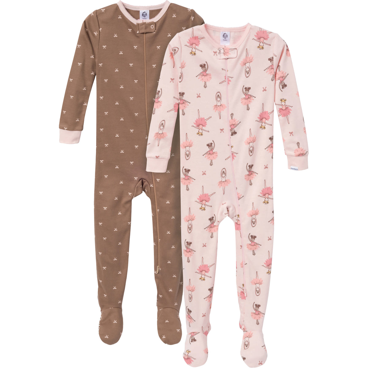 2-Pack Baby & Toddler Girls Ballerinas Snug-Fitting Footed Pajamas