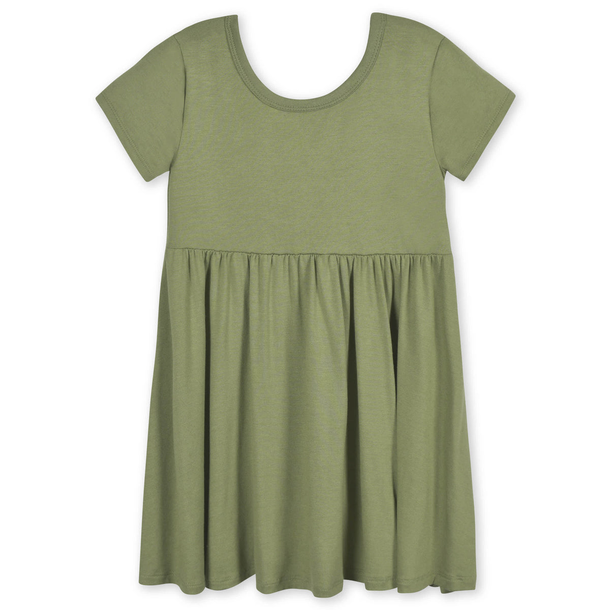 Infant & Toddler Girls Moss Buttery Soft Viscose Made from Eucalyptus Twirl Dress, view 2