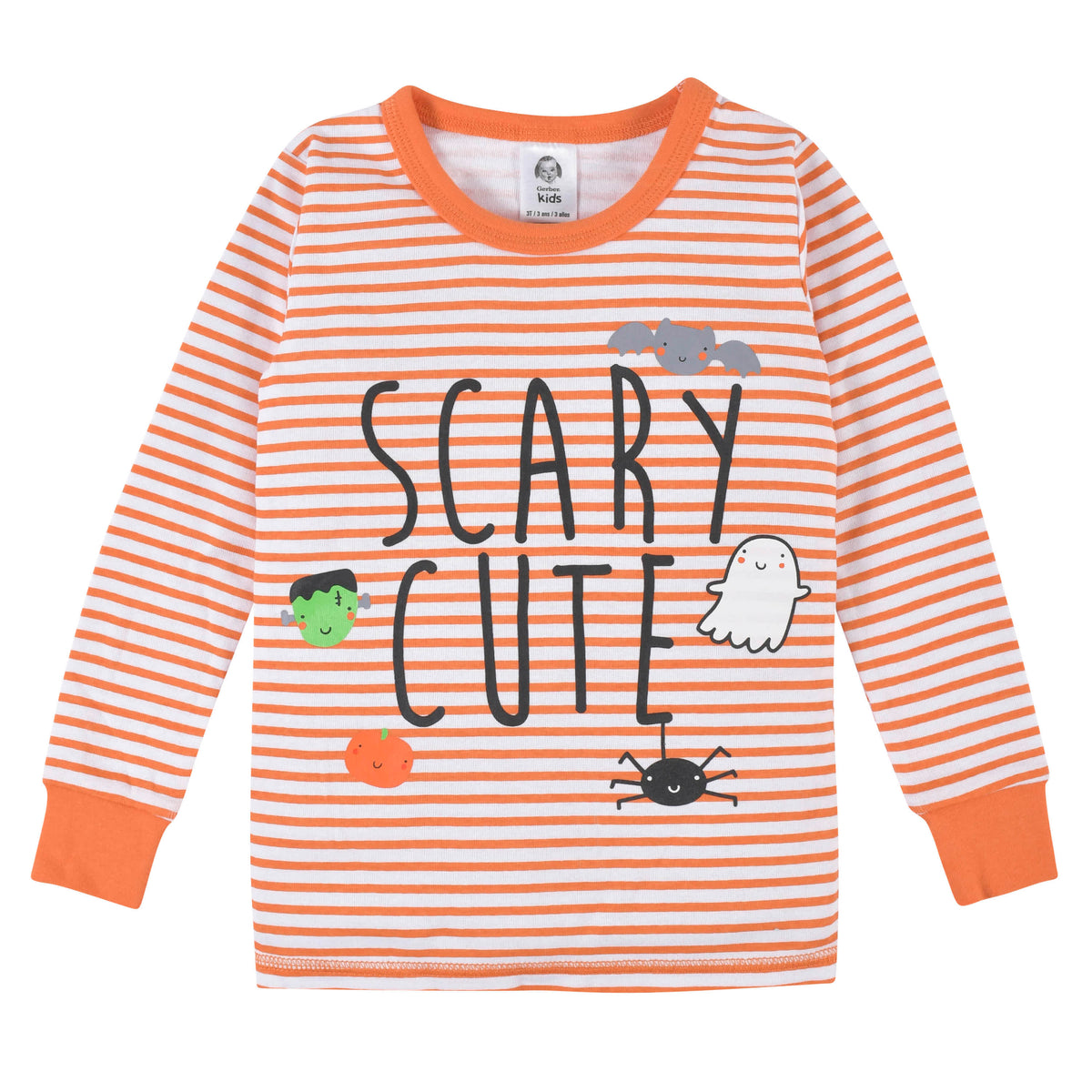 2-Piece Infant & Toddler "Scary Cute" Snug Fit Cotton Pajamas, view 2