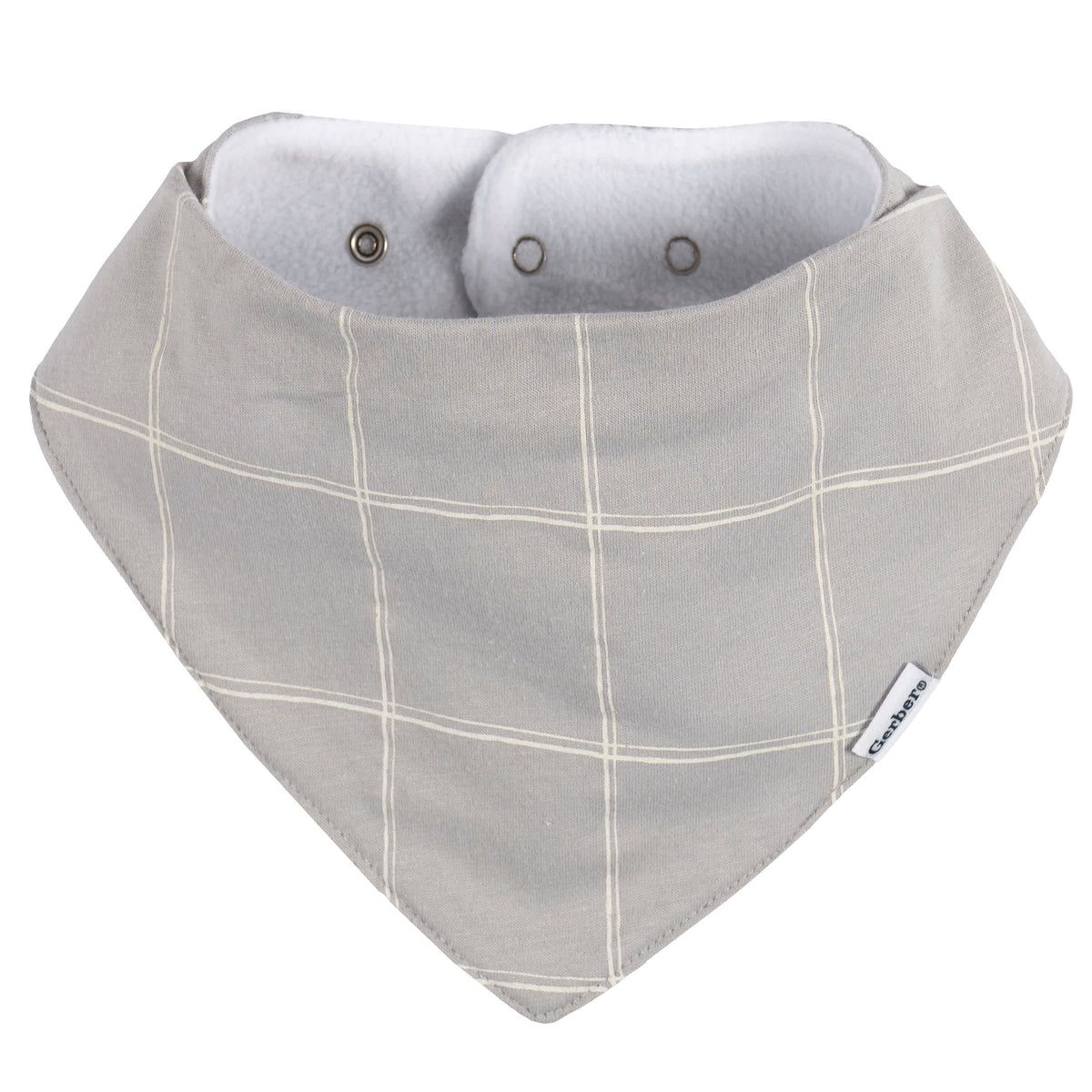 10-Pack Baby Neutral Multi Grey Bandana Bib, view 5