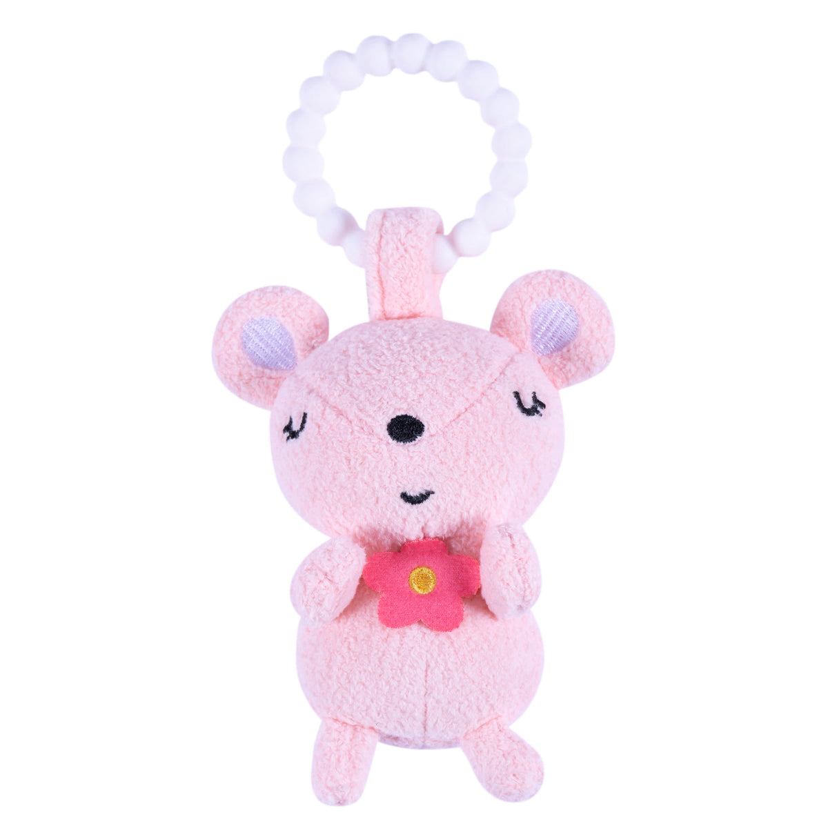 2-Piece Baby Cat & Mouse Rattle and Teether Set, view 7