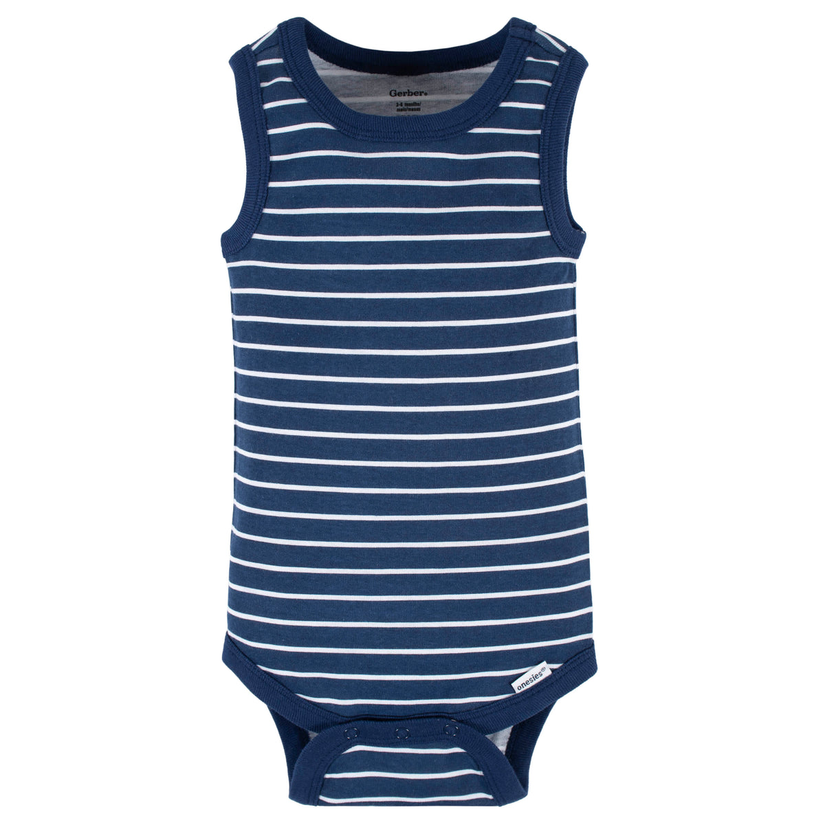 4-Pack Baby Boys Sea Friends Tank Onesies Bodysuits, view 7