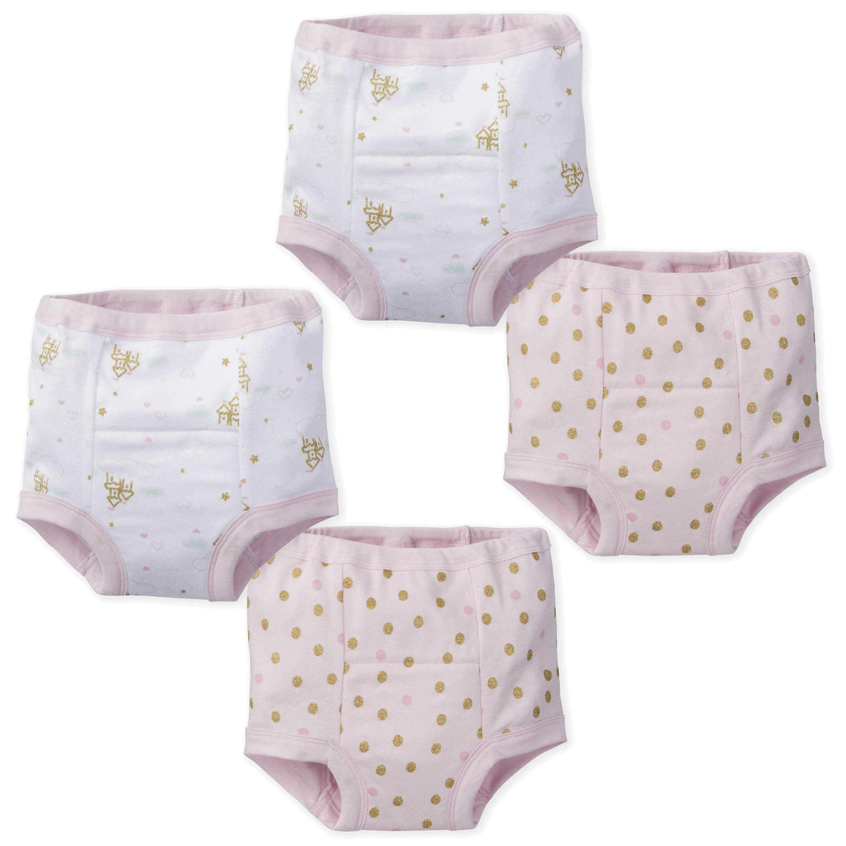 4-Pack Girls Castle Training Pants