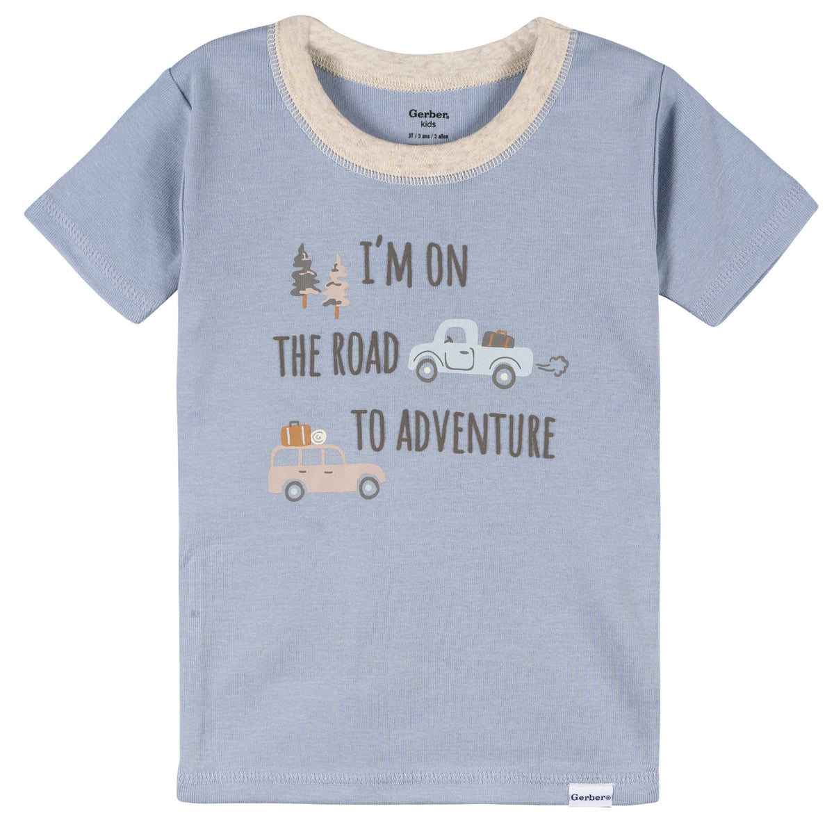 4-Piece Infant & Toddler Boys Cars Shorts Pajamas Set, view 2