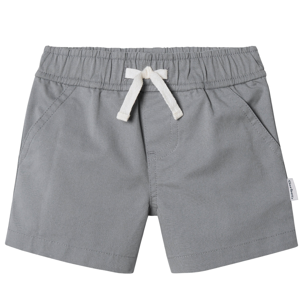 2-Pack Baby & Toddler Boys Grey and Blue Twill Shorts, view 5