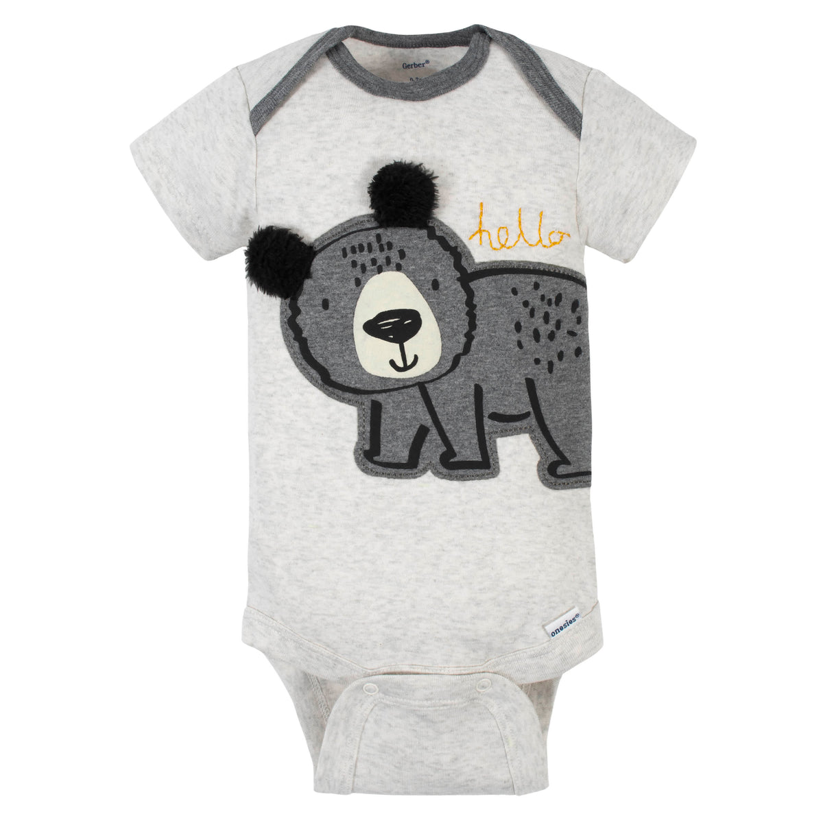 5-Pack Baby Boys Bear Short Sleeve Onesies Bodysuits, view 6