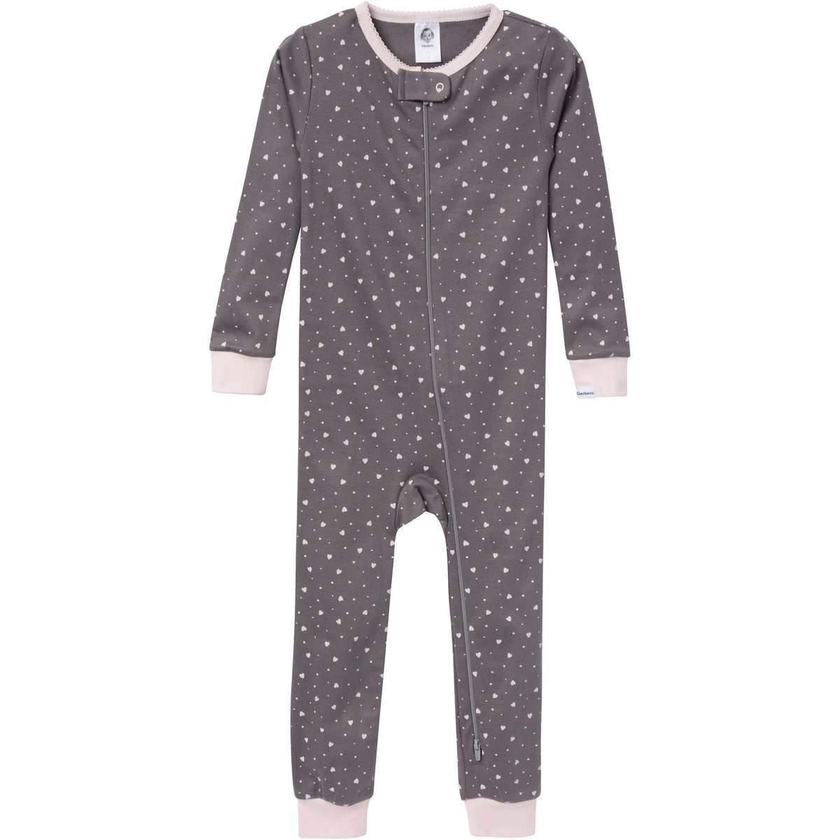 3-Pack Baby & Toddler Girls Hearts Snug-Fitting Footless Pajamas, view 4