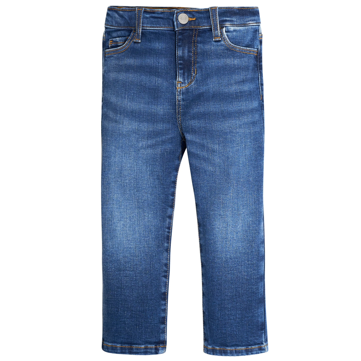 Infant and Toddler Neutral Blue Straight Fit Jeans, view 2