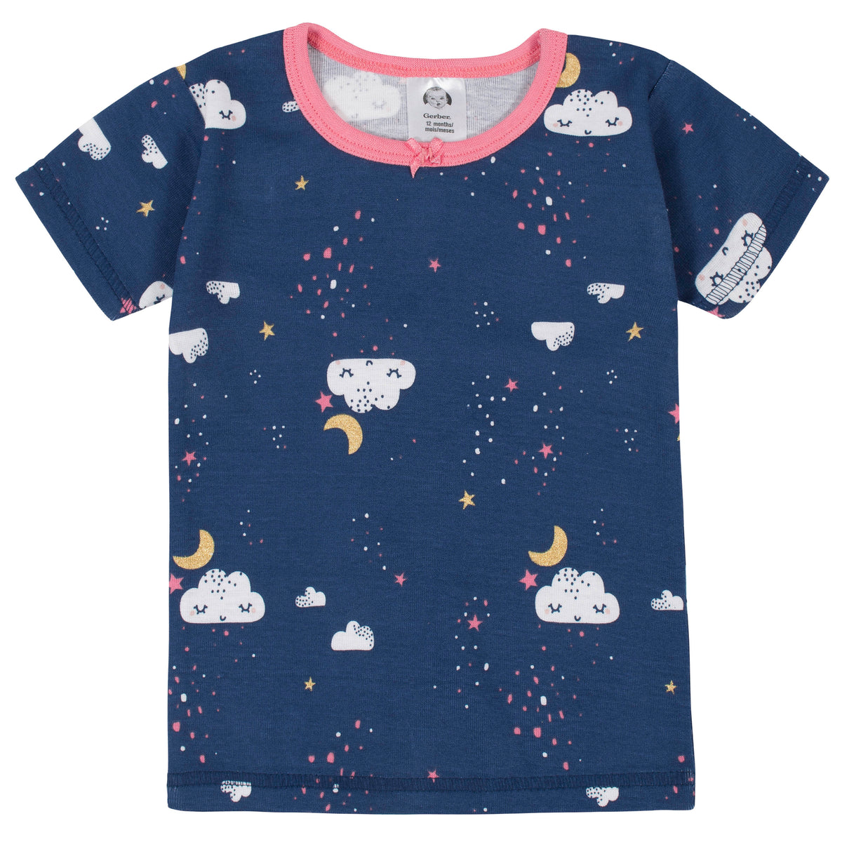4-Piece Girls Dreams Snug Fit Cotton Pajamas, view 2