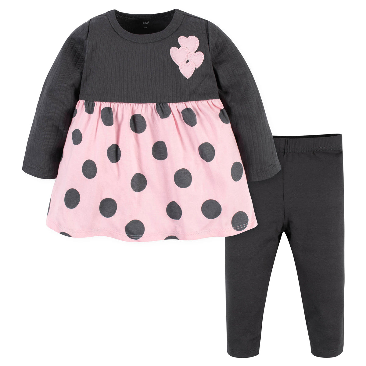 2-Piece Baby & Toddler Girls Dots Dress & Legging Set