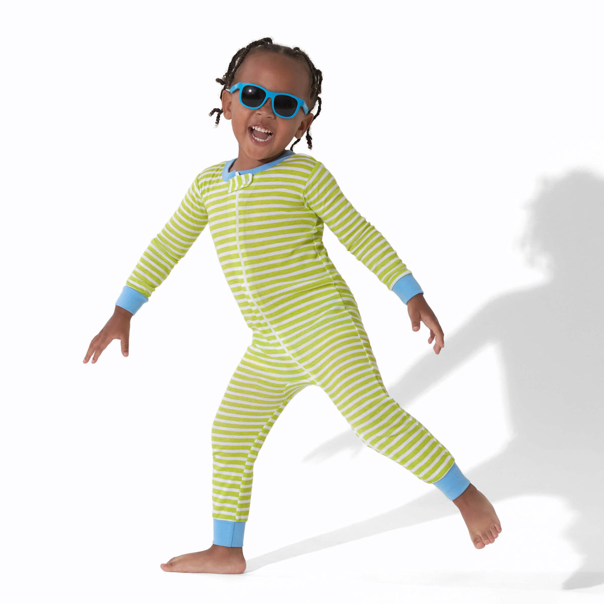 3-Pack Baby & Toddler Boys Stripes & Doggies Snug Fit Footless Pajamas, view 2