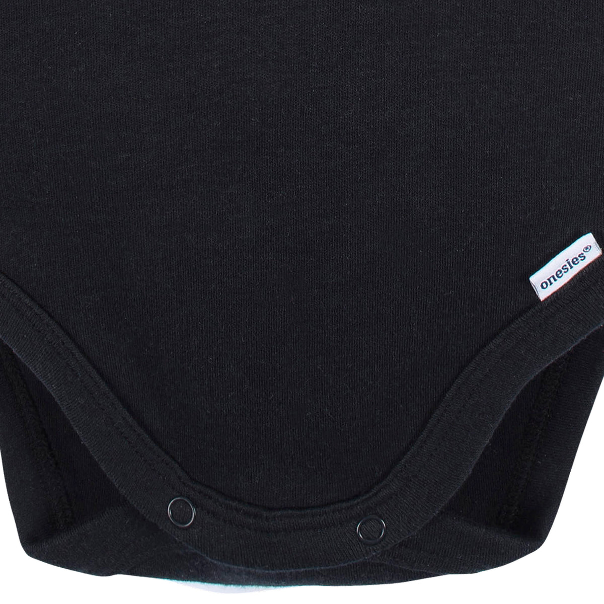5-Pack Baby Black Premium Long Sleeve Lap Shoulder Onesies Bodysuits, view 4