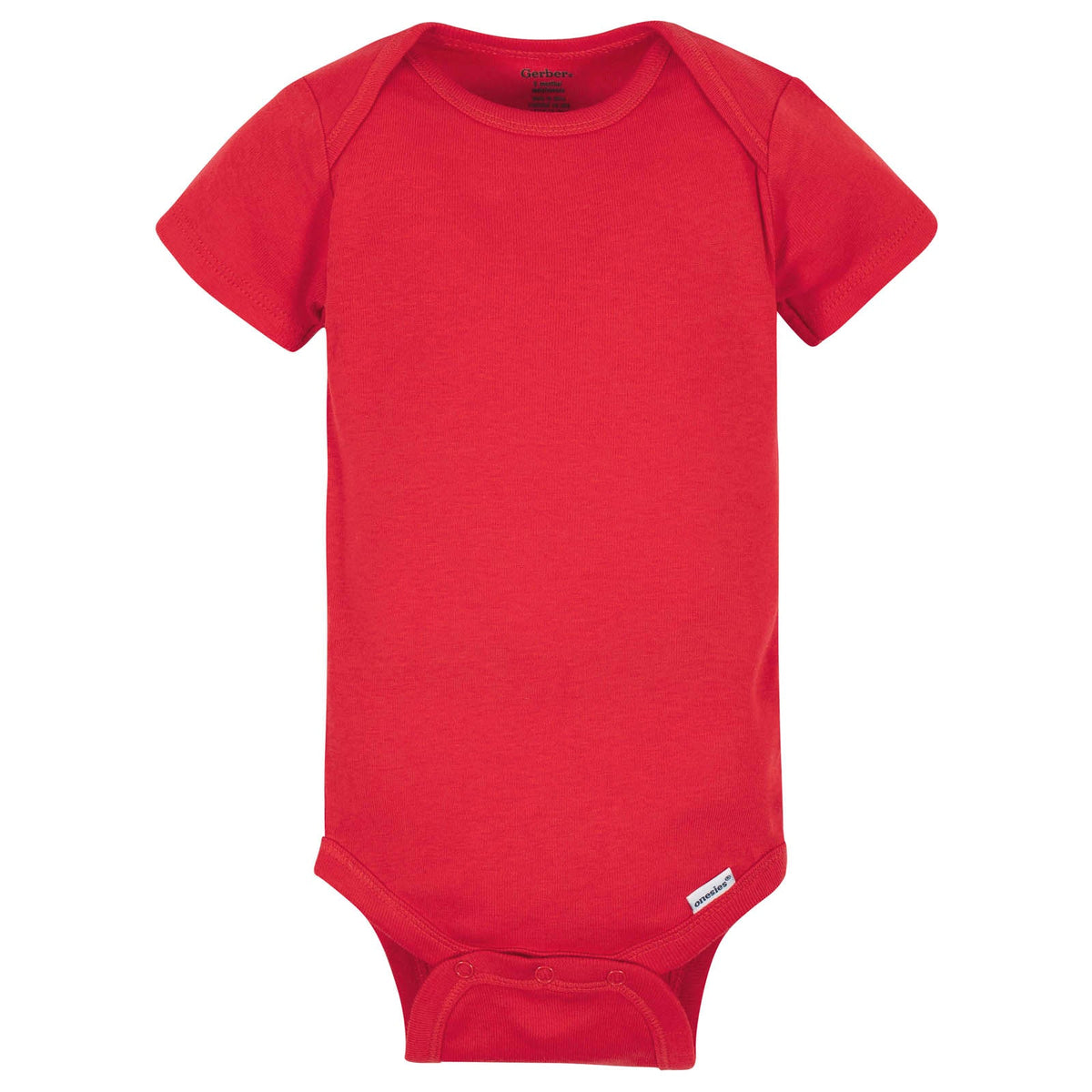 Short Sleeve Red Onesies Bodysuit