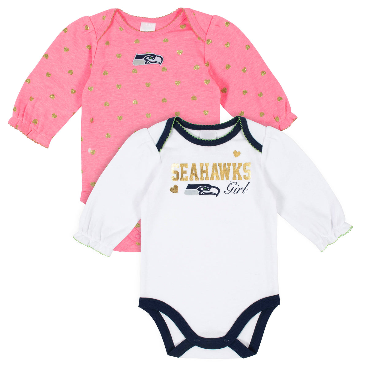 2-Pack Seattle Seahawks Long Sleeve Bodysuits