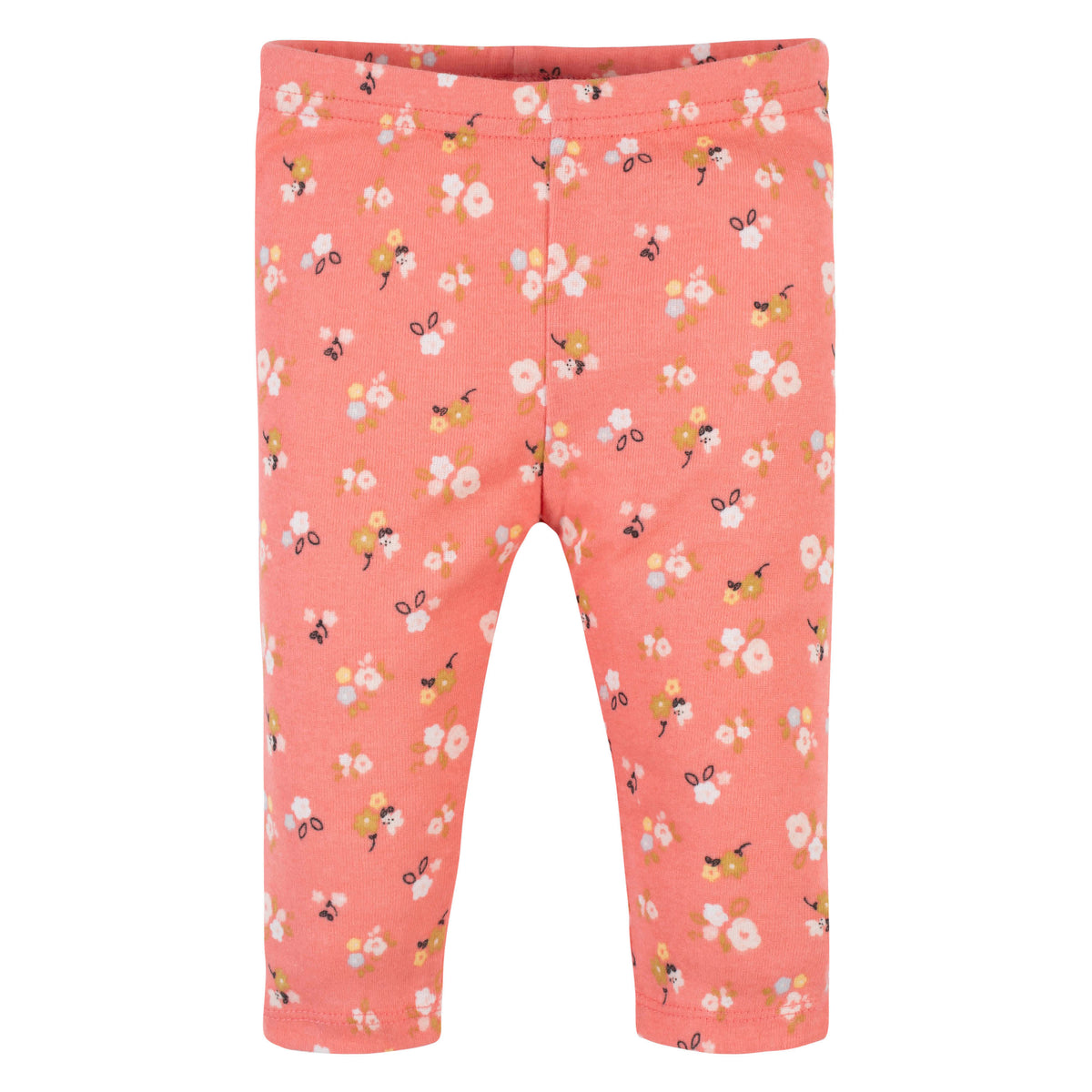 3-Pack Baby Girls Floral, Pink, & Black Pants, view 2