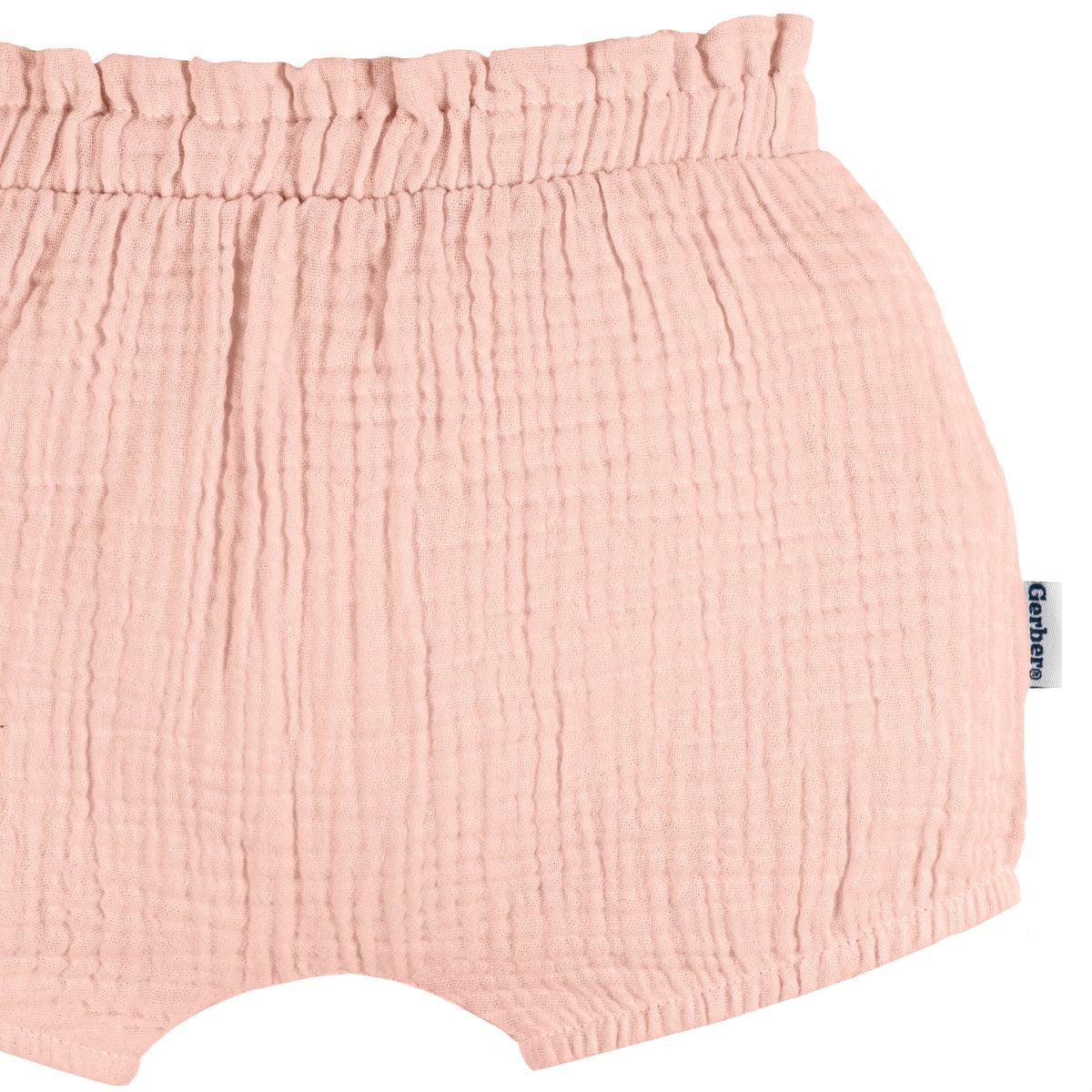 3-Pack Baby Girls Pink/Leopard/Grey Gauze Bubble Short, view 7
