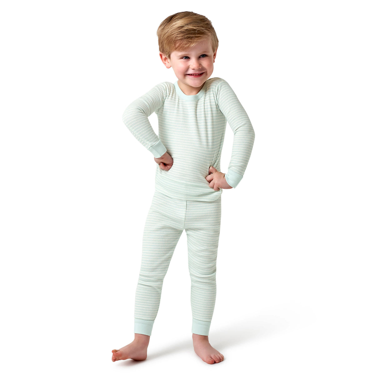 2-Piece Baby & Toddler Boys Stripe Snug Fit Pajama Set, view 3