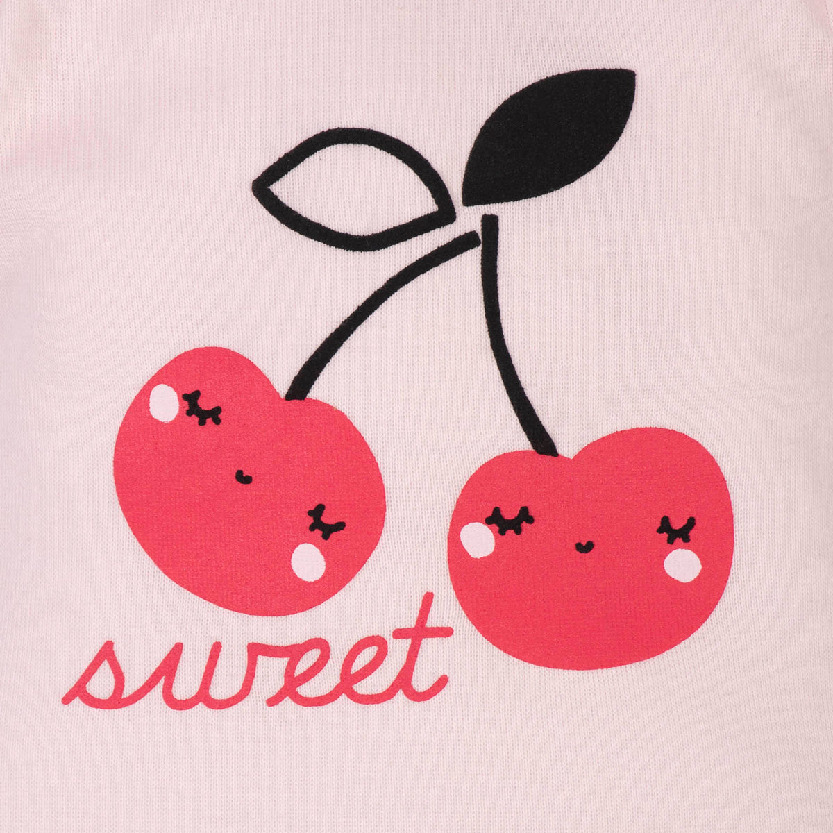 4-Piece Baby Girls Cherries Onesies Bodysuit, Skirted Panty, Shirt and Slim Pant Set, view 3