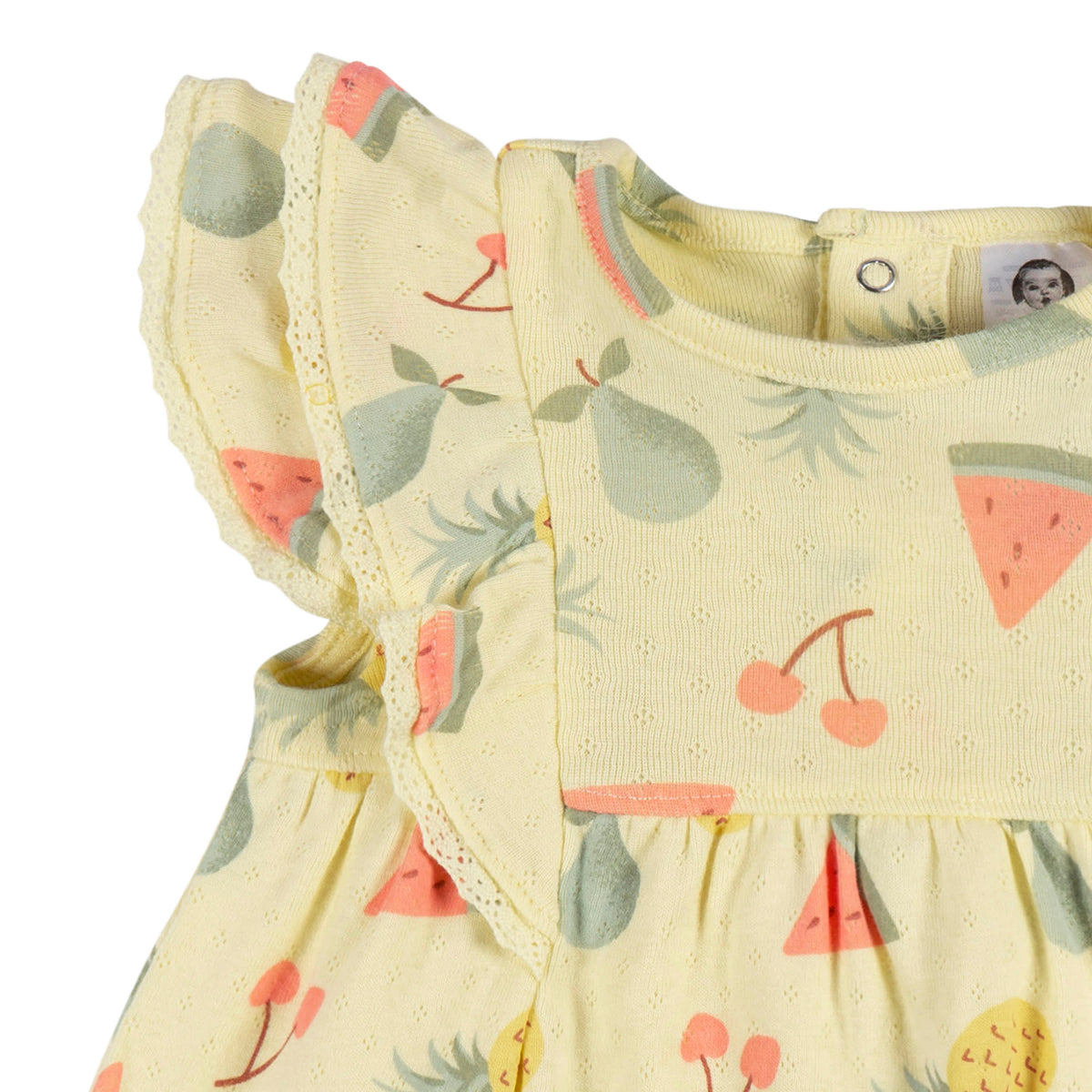 2-Piece Baby Girls Fruit Dress & Diaper Cover, view 4