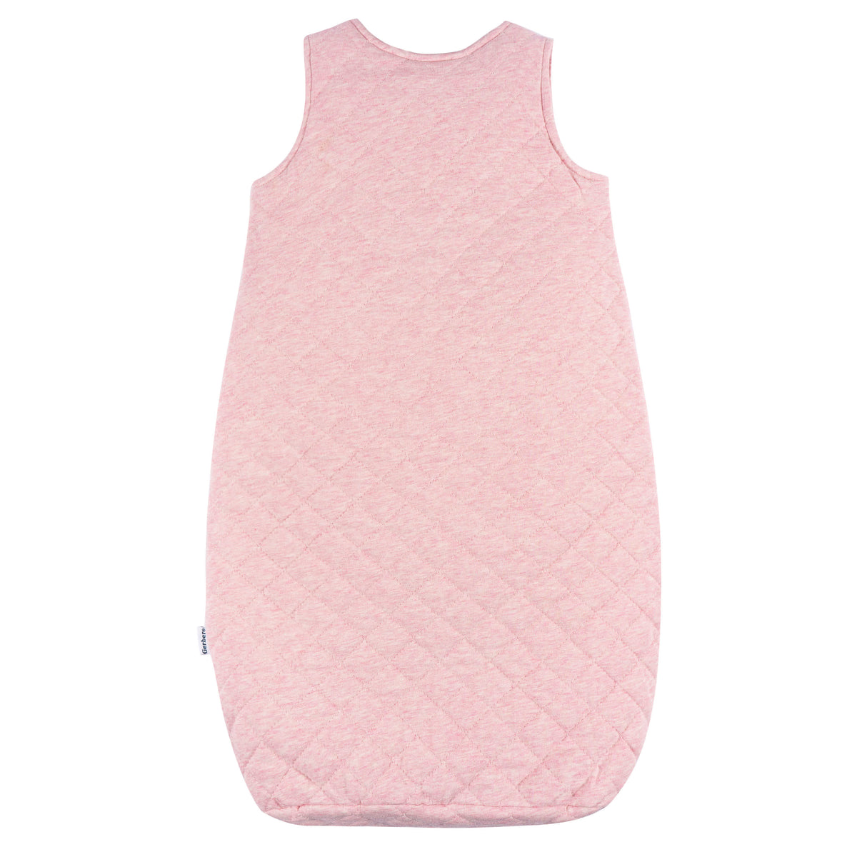 Baby Girls Pink Heather Quilted Jersey Wearable Blanket, view 2