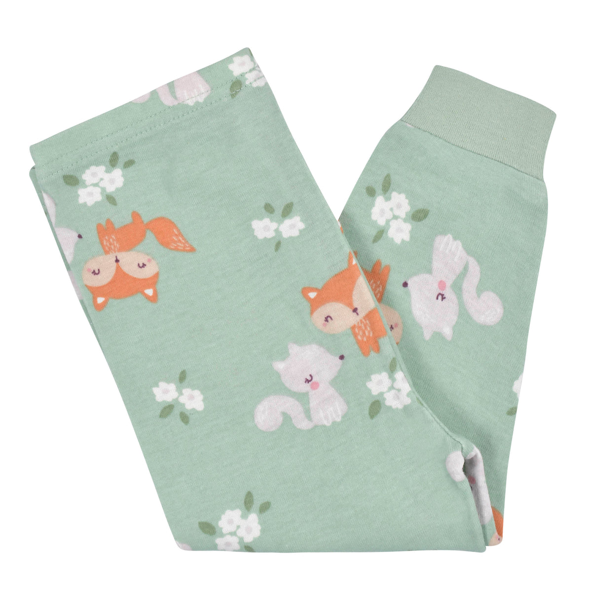 4-Piece Infant & Toddler Girls Purple Woodland Fox Snug Fit Cotton Pajamas, view 6