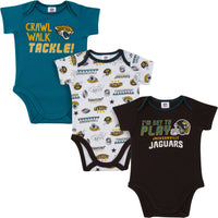 3-Pack Jacksonville Jaguars Short Sleeve Bodysuits
