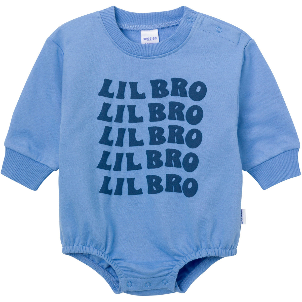 Baby Boys Lil Bro Sweatshirt Bubble Romper