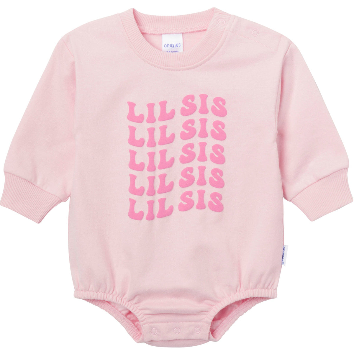Baby Girls Lil Sis Sweatshirt Bubble Romper