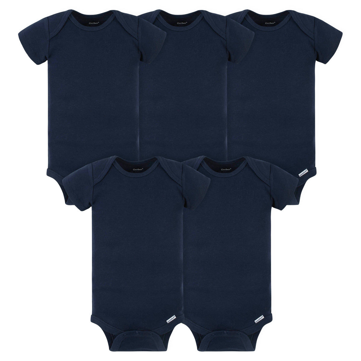 5-Pack Navy Onesies Bodysuits
