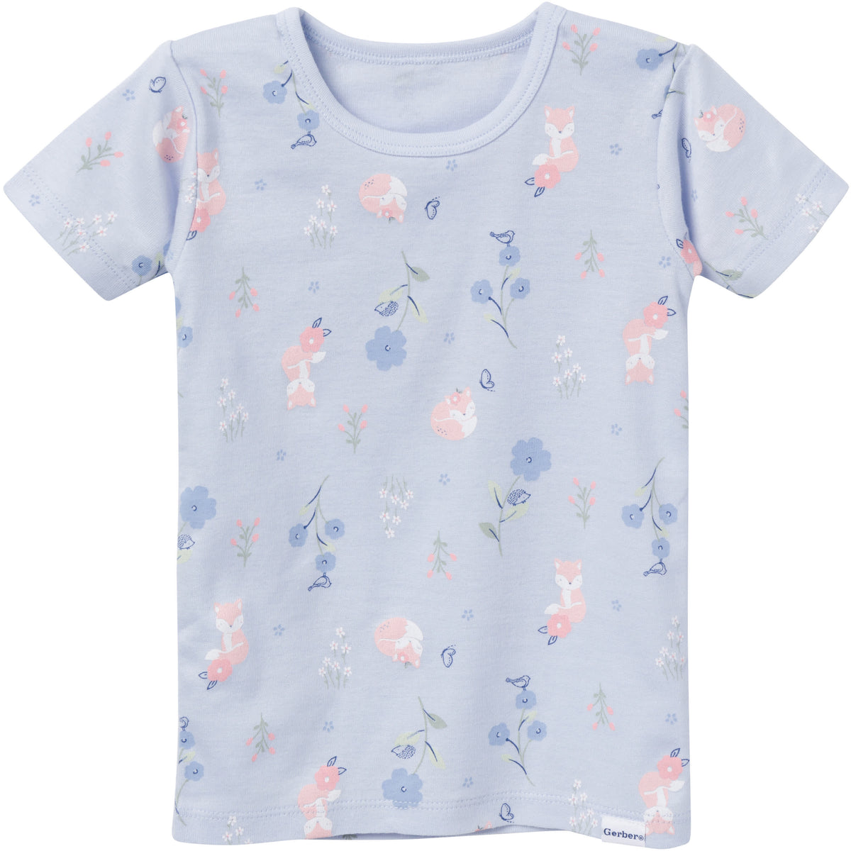 4-Piece Infant & Toddler Girls Fox Floral Pajamas Set, view 4