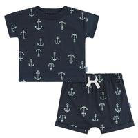 2-Piece Baby Boys Anchor T-Shirt and Shorts