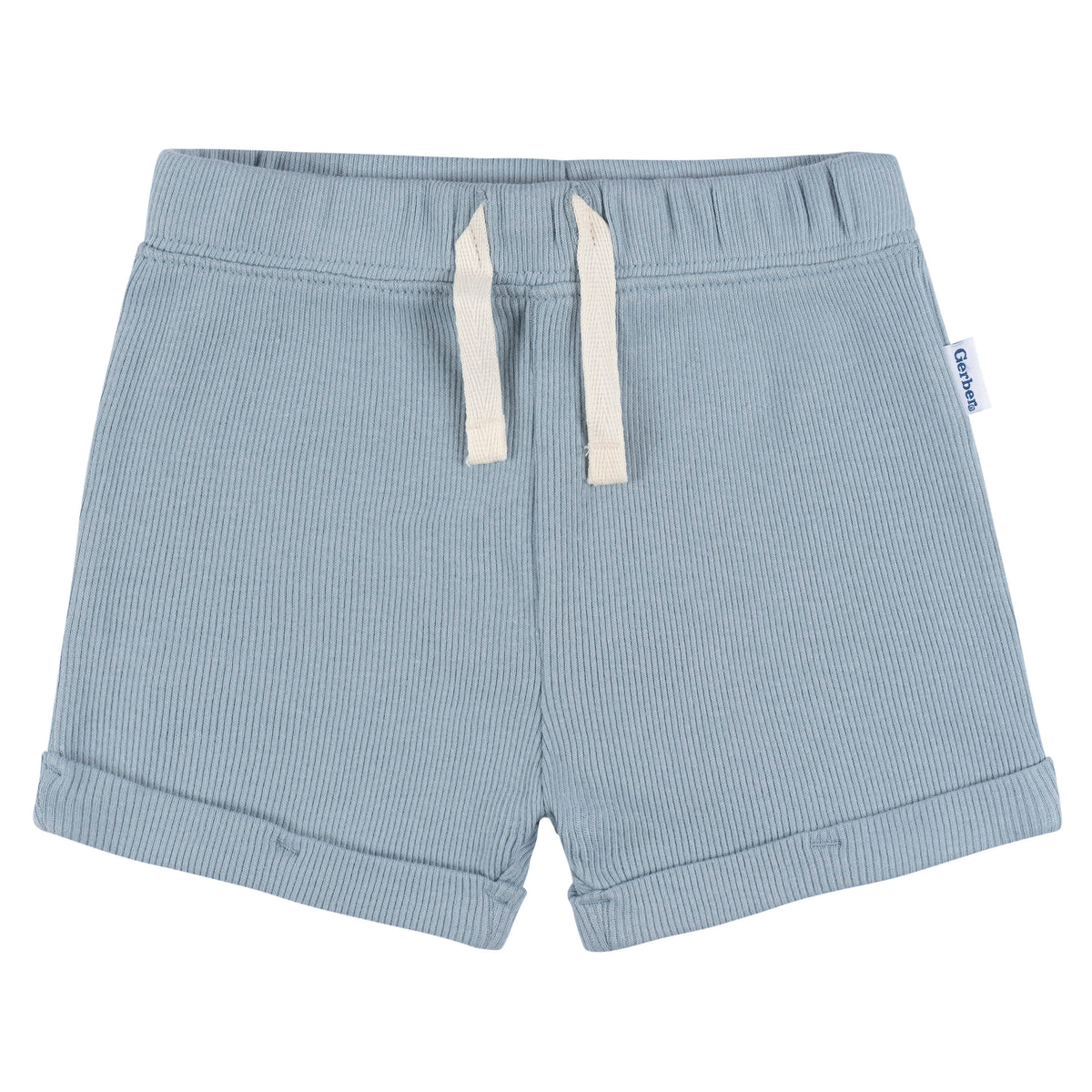 2-Piece Baby Boys Blue Bodysuit and Shorts Set, view 9