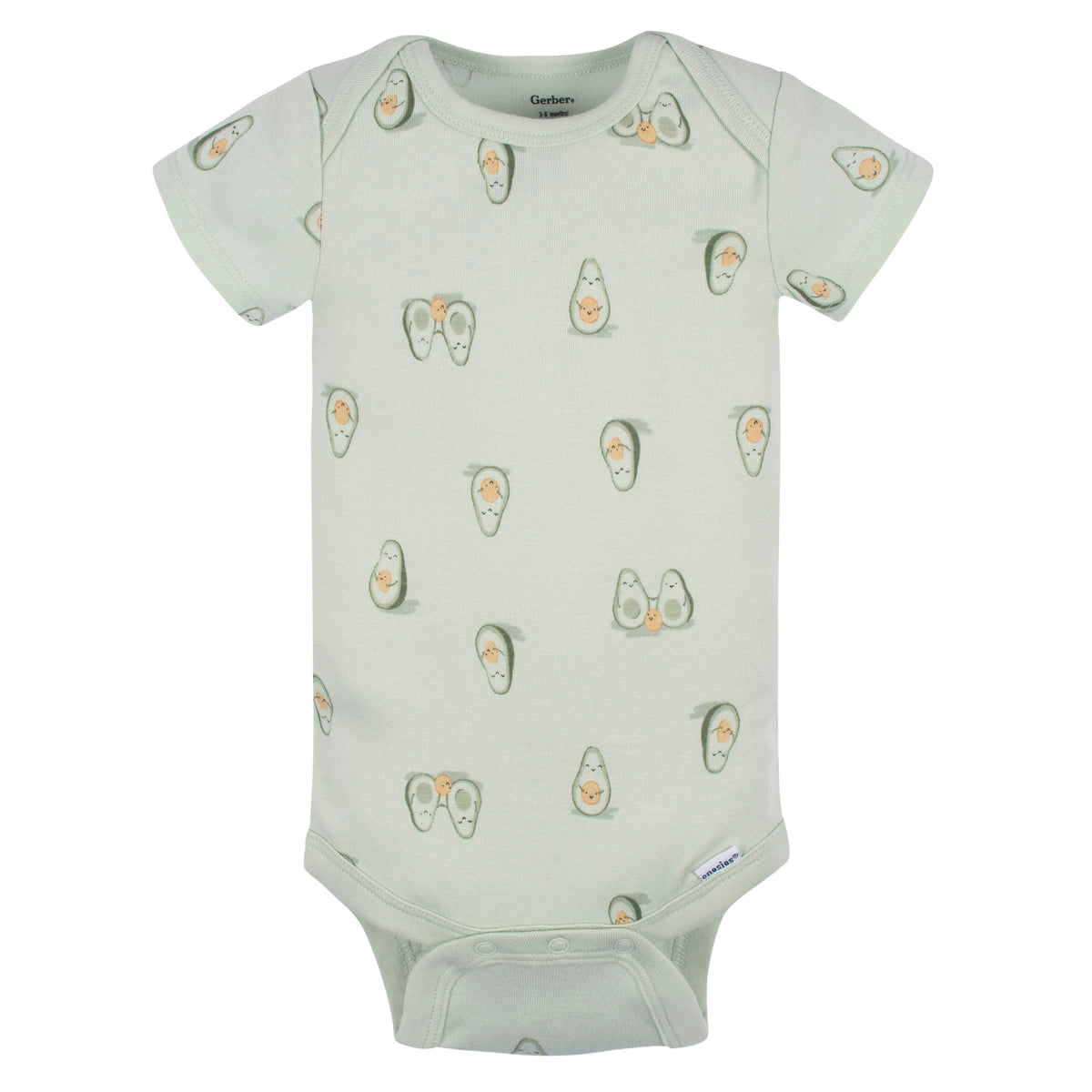 3-Pack Baby Neutral Avo-Cuddle Short Sleeve Onesies Bodysuits, view 5