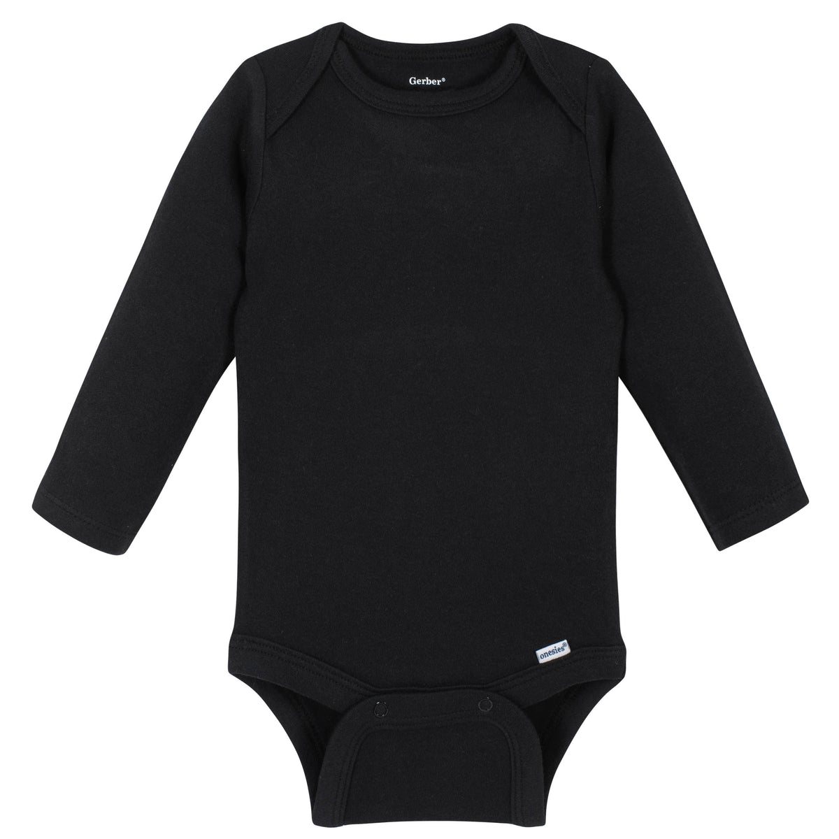 Premium Long Sleeve Onesies Bodysuit in Black